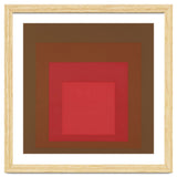 JOSEF ALBERS - HOMAGE TO THE SQUARE, RED, BROWN thumbnail