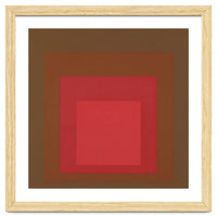 JOSEF ALBERS - HOMAGE TO THE SQUARE, RED, BROWN