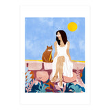 Butterscotch, Cats Pets Cat Mom Watercolor Painting, Pet Parent Animals Quirky Bohemian (Print Only) thumbnail