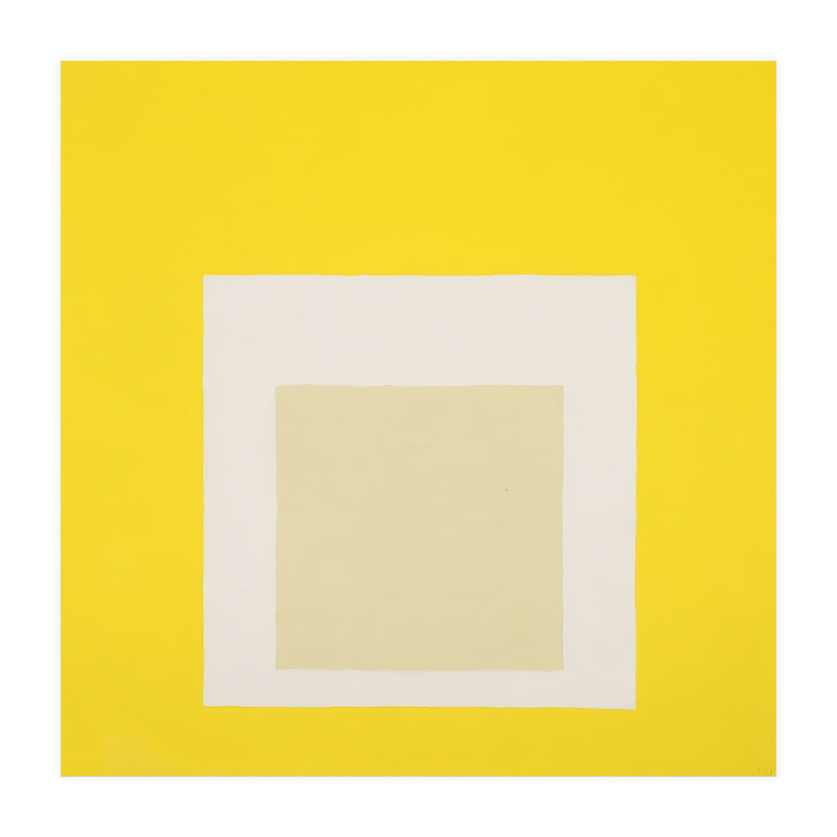 JOSEF ALBERS - HOMAGE TO THE SQUARE YELLOW WHITE (Print Only)