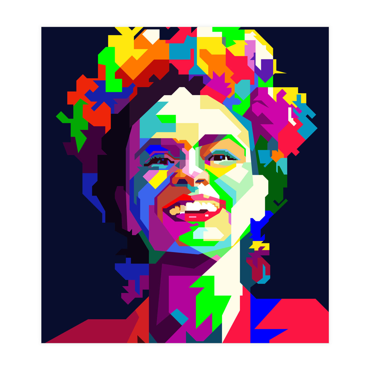 Frida Kahlo Mexican Artist Painting Pop Art WPAP (Print Only)