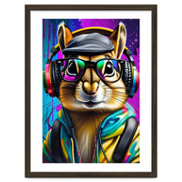 A Chipmunk In Headphones And Glasses