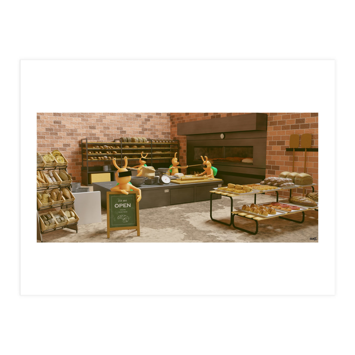 Bakery "Open Everyday" (Lwuba 033 Bakery 04) (Print Only)