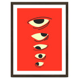 Abstract Eyes on Red Background thumbnail
