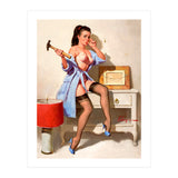 Hot Pinup Girl With A Hammer (Print Only) thumbnail