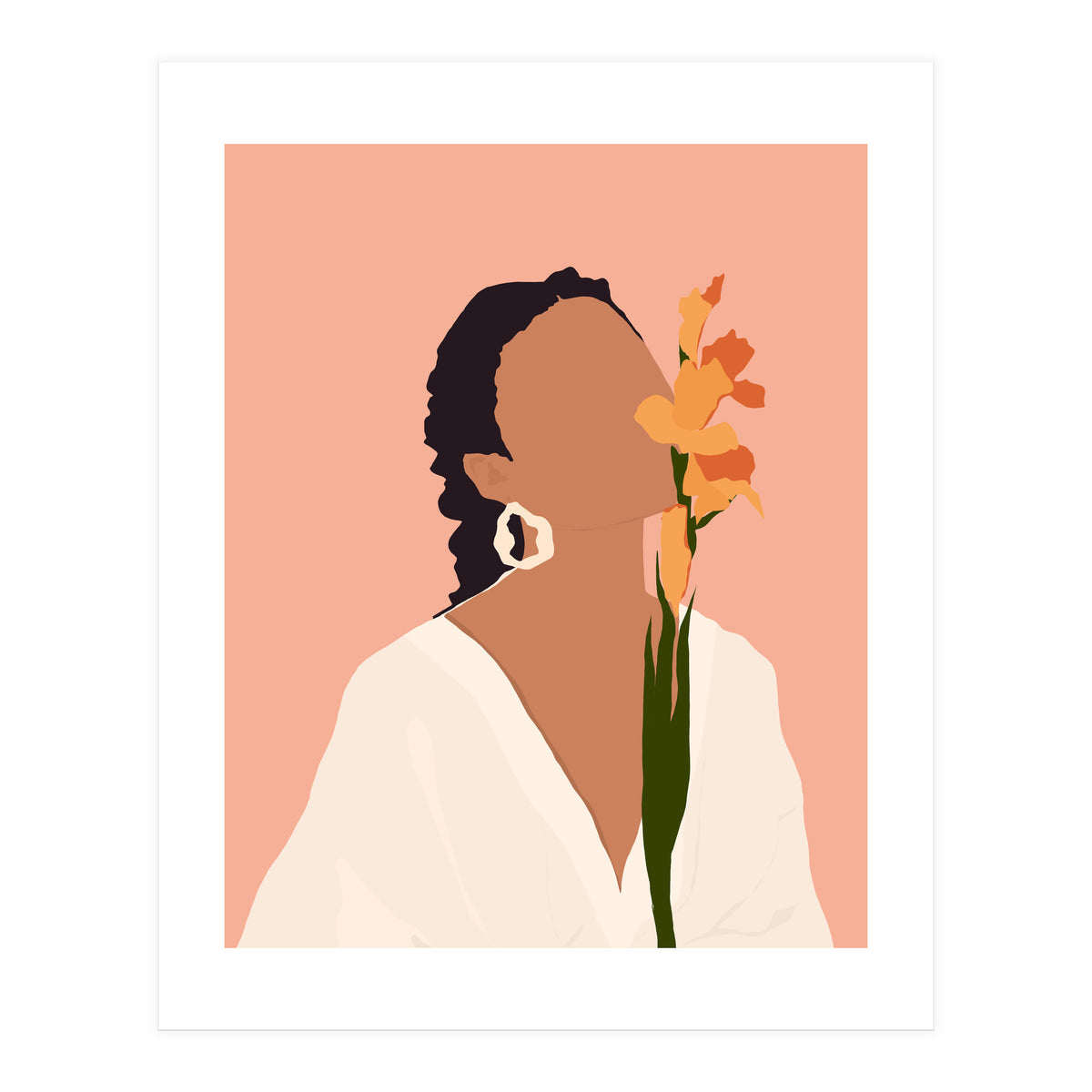 Fervor, Depth Of Feeling, Love Affection Lust Crush, Bohemian Woman Longing Pastel (Print Only)