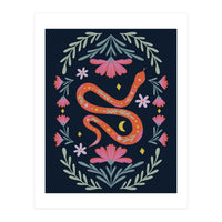 Cute Floral Snake (Print Only)