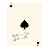 Ace of Spades Motivational Card Print, What If It All Works Out Poster (Print Only) thumbnail