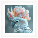 Close Up Of A White Cockatoo With Pink Crest thumbnail