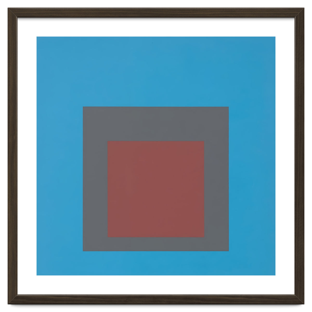 JOSEF ALBERS - HOMAGE TO THE SQUARE, BLUE, DARK RED