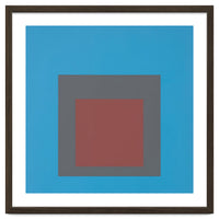 JOSEF ALBERS - HOMAGE TO THE SQUARE, BLUE, DARK RED