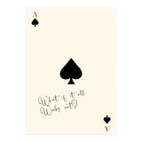 Ace of Spades Motivational Card Print, What If It All Works Out Poster (Print Only) thumbnail