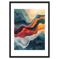 Abstract Flowing Mountain Landscape