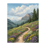 Serene Alpine Path Through Summer Wildflowers (Print Only) thumbnail