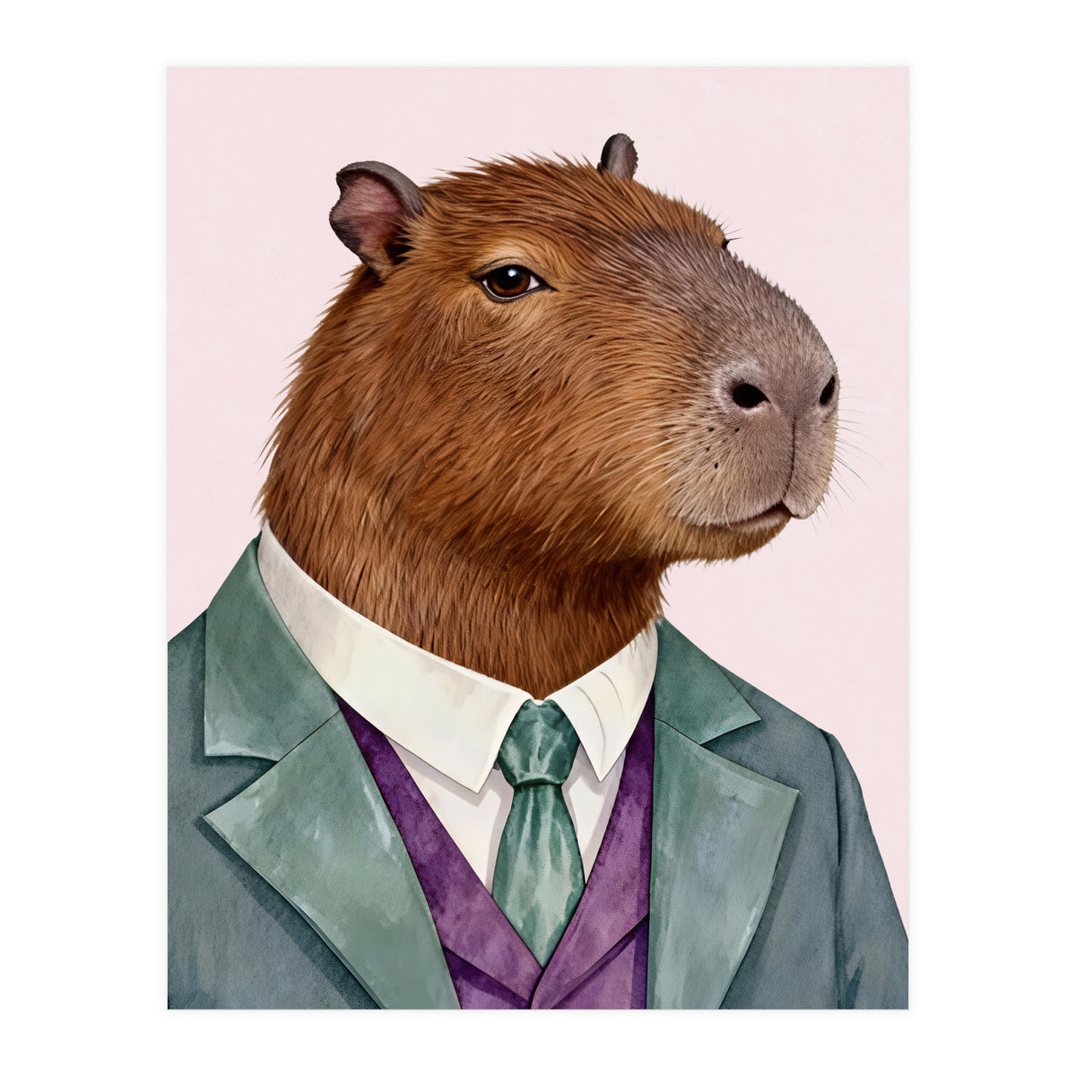 Capybara Fashion Portrait (Print Only)