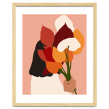 The Comfort Zone, Pastel Bohemian Woman, Floral Self Care Self Love Positivity Growth, Eclectic Boho Concept thumbnail