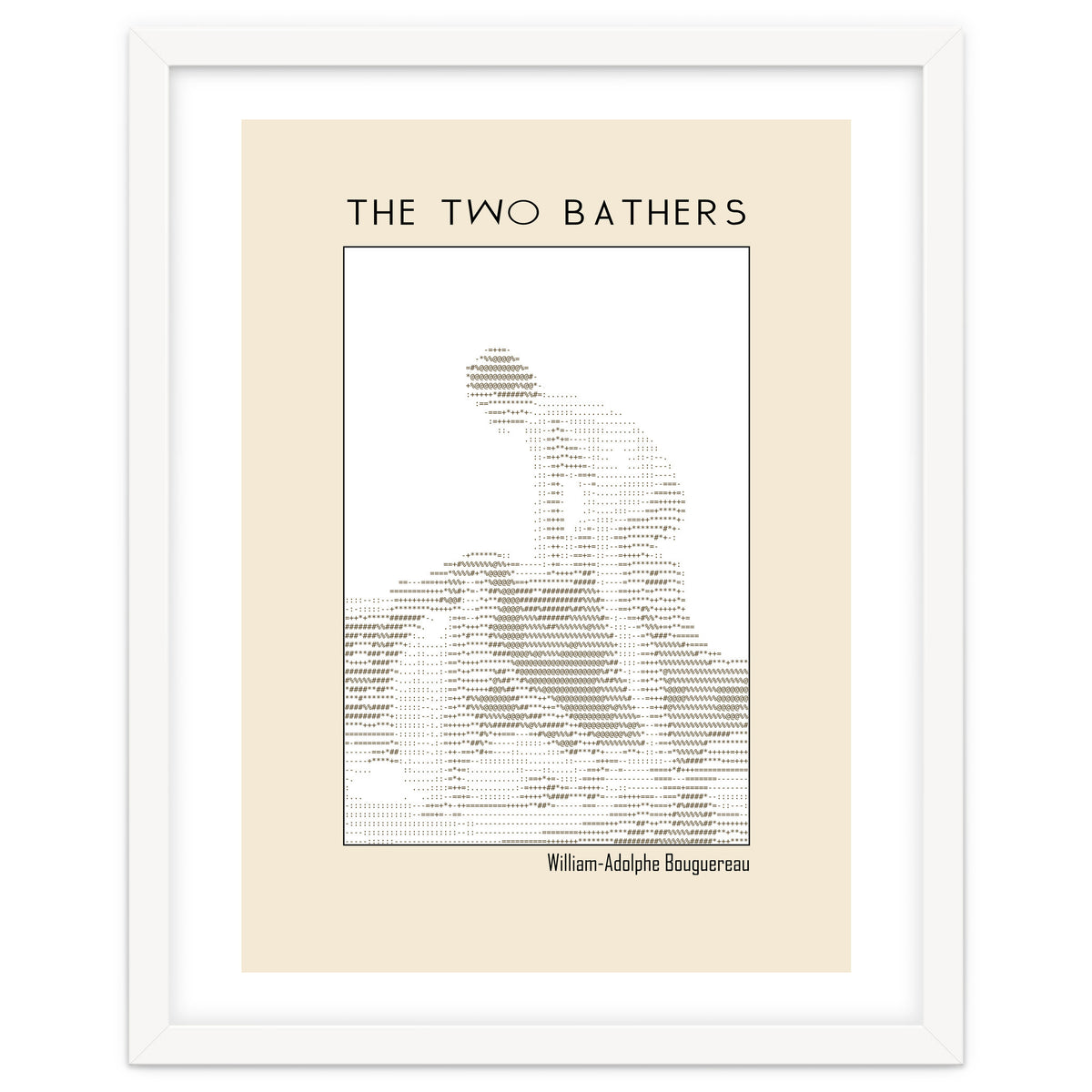 The two bathers (1884) – William-Adolphe Bouguereau (ascii art)