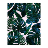 Tropical Nature Monstera Watercolor Painting, Botanical Jungle Dark Palm Illustration (Print Only) thumbnail