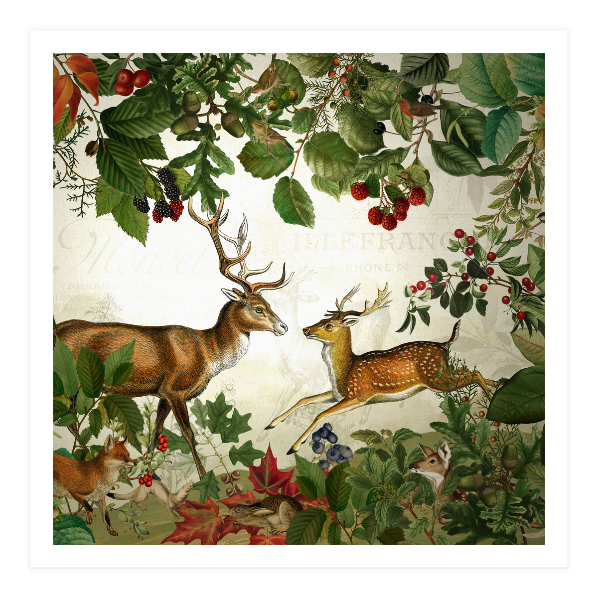 Nostalgic Autumn guardians of the forest 2 (Print Only)