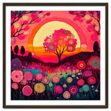 Folk Sunset Blossoming Tree thumbnail