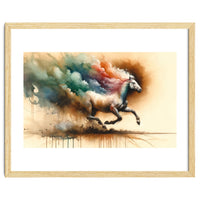 Galloping Horse Color Burst