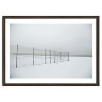 Fence in the Winter seascape