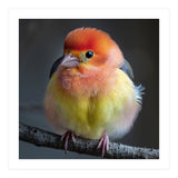 Beautiful Bird With Vibrant Orange And Yellow Plumage (Print Only) thumbnail