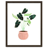 Home Plant | Ceramic Botanical Planter Illustration | Minimal Bohemian Watercolor Painting Polka Dot thumbnail
