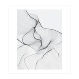 Abstract Black And White Flowing Lines Organic Form (Print Only) thumbnail