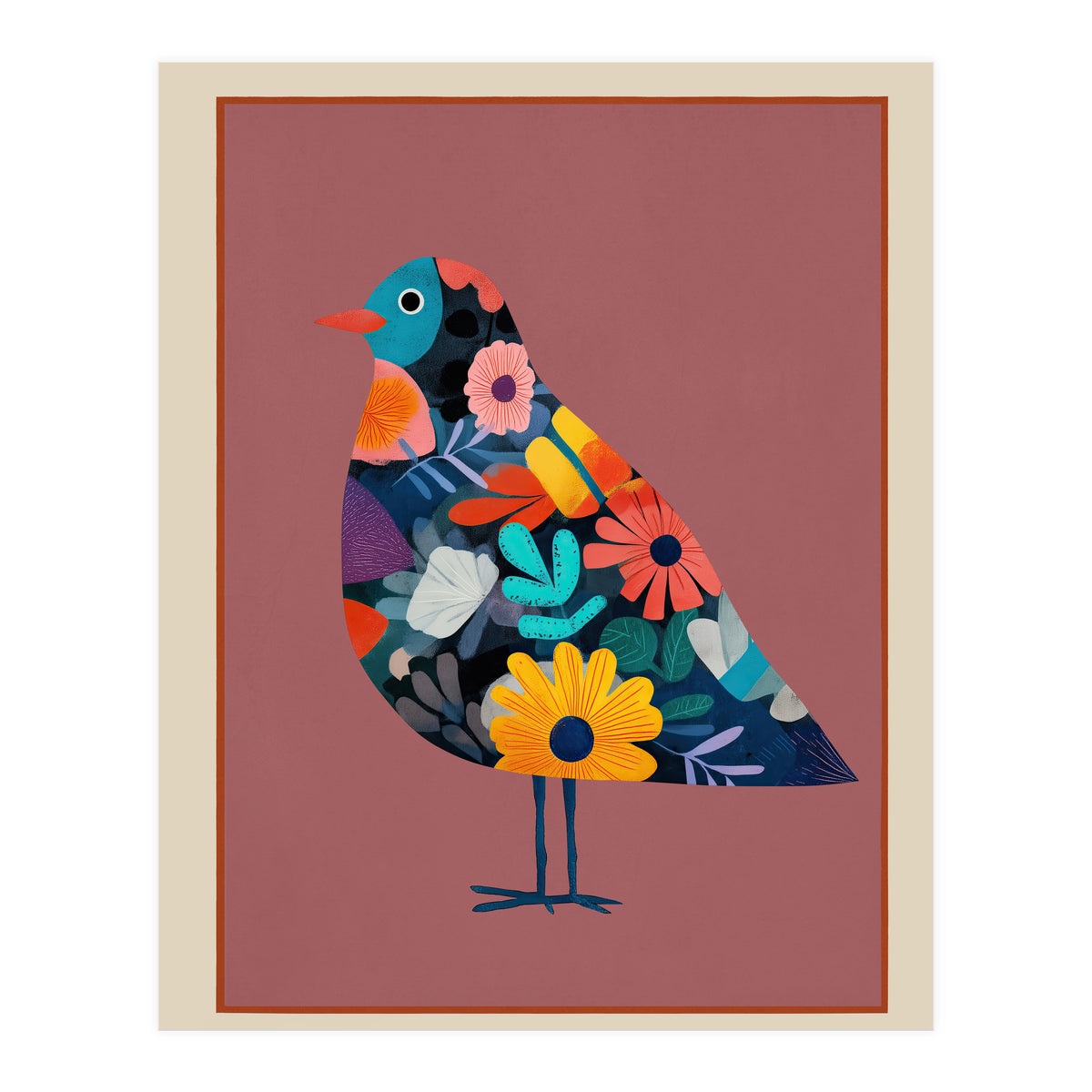 Floral Bird II (Print Only)