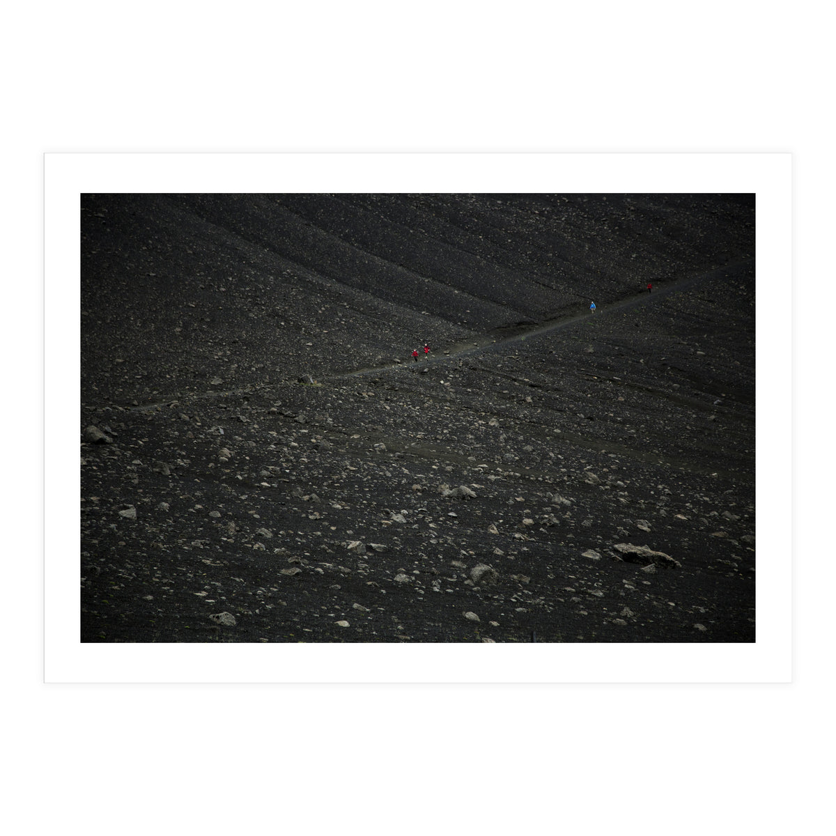 Kids running down from the volcano - Iceland  (Print Only)