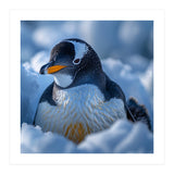 Gentoo Penguin In Its Natural Snowy Habitat (Print Only) thumbnail