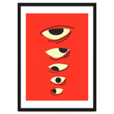 Abstract Eyes on Red Background thumbnail