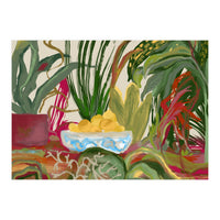 Tropical Table of Lemons still life expressionism oil (Print Only)