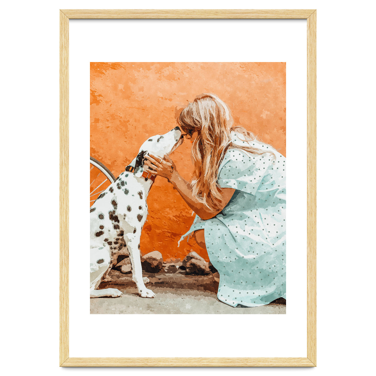 Pet Bound | Dalmatian Dog Lover Friendship Companion | Modern Bohemian Woman Puppy Animals Love