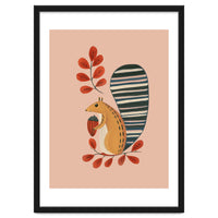 Squirrel In A Pink Autumn