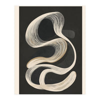 Monochrome Flow Abstract Line Movement (Print Only)