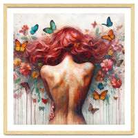 Wild Red Hair Butterfly Back