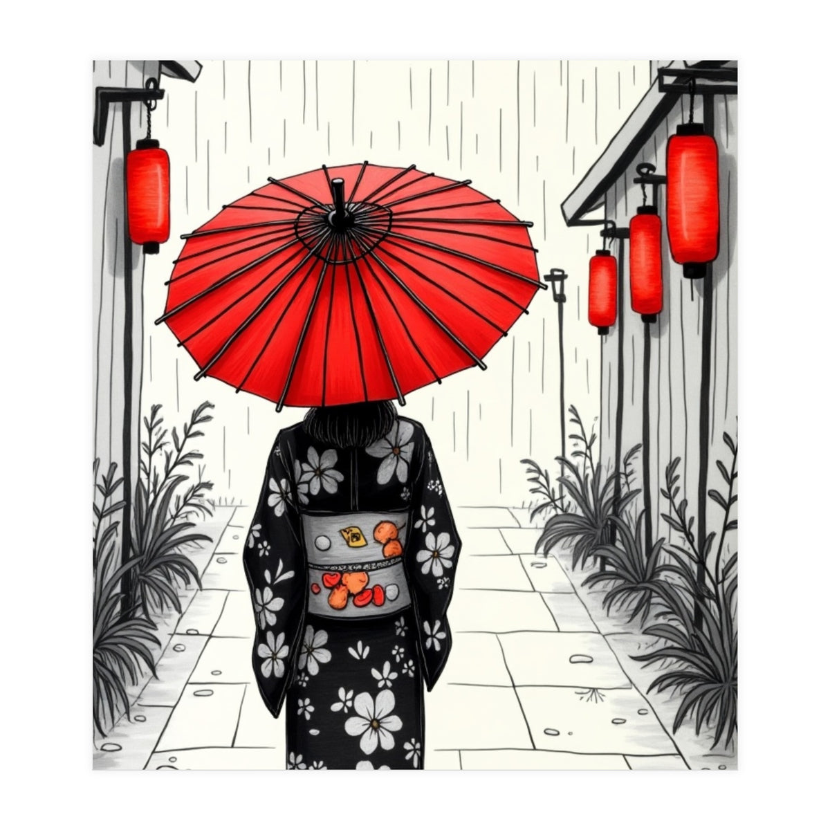 Red Umbrella (Print Only)