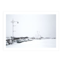 Street light and Bench in Winter snowscape (Print Only)
