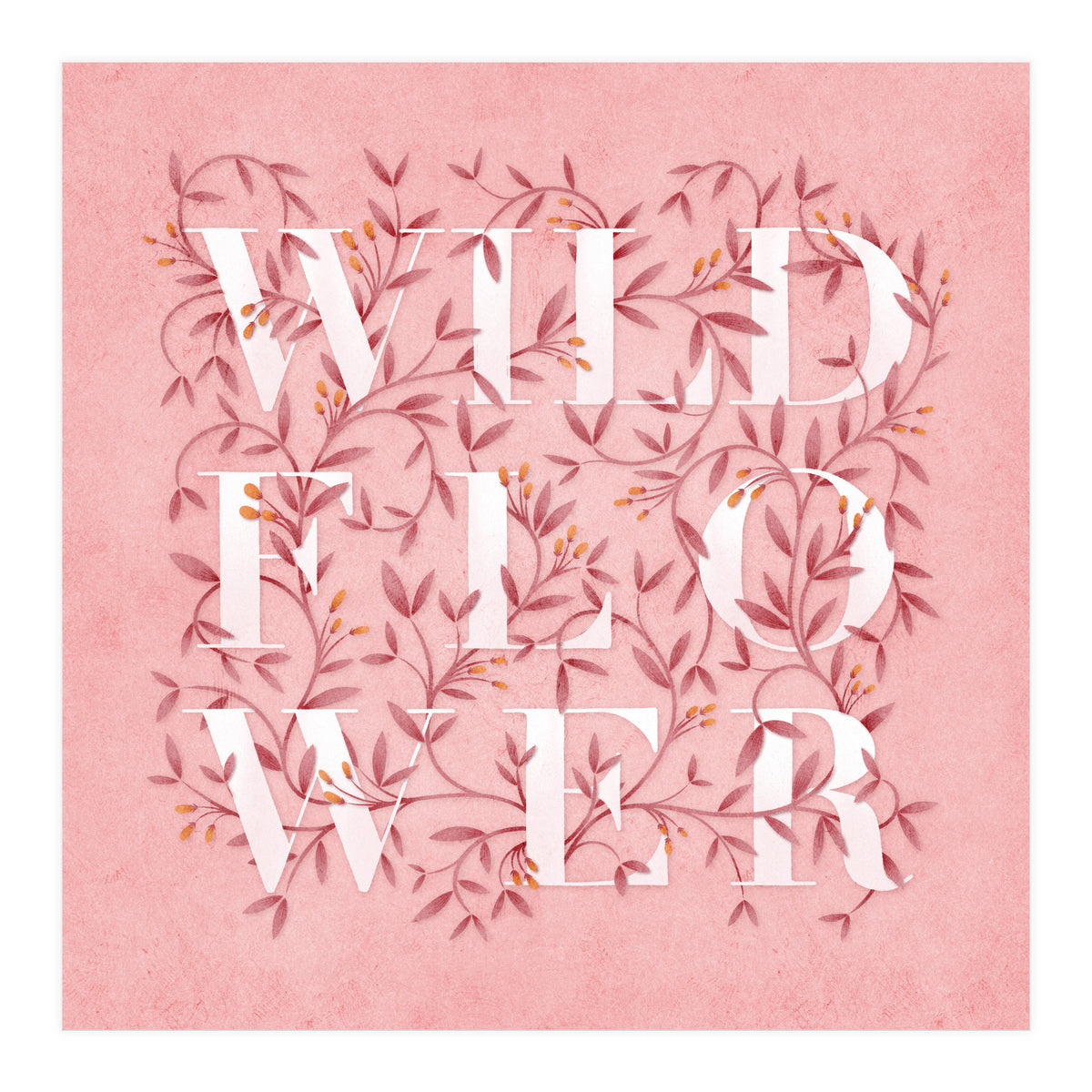 Wild Flower Typography (Print Only)
