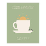 GOOD MORNING COFFEE with birds (Print Only) thumbnail