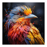 Vibrant Bird With Colorful Splatter Paint  (Print Only) thumbnail