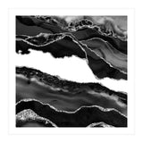 Black & Silver Agate Texture 06  (Print Only) thumbnail