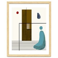 Solitude & Reflection, Abstract Concept Art, Meditation Rustic Eclectic Minimalism, Scandinavian Neutral