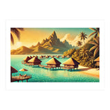 Vintage Bora Bora Poster, French Polynesia (Print Only) thumbnail