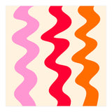 Squiggly Lines - orange, pink and cream (Print Only) thumbnail