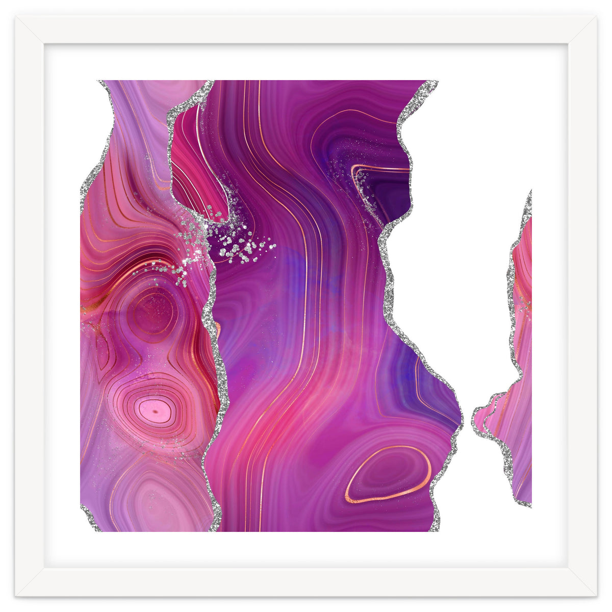 Magenta & Silver Agate Texture 05