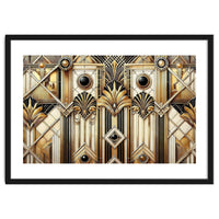 Art Deco Gold Geometric Pattern