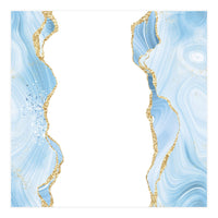 Blue & Gold Glitter Agate Texture 08  (Print Only)
